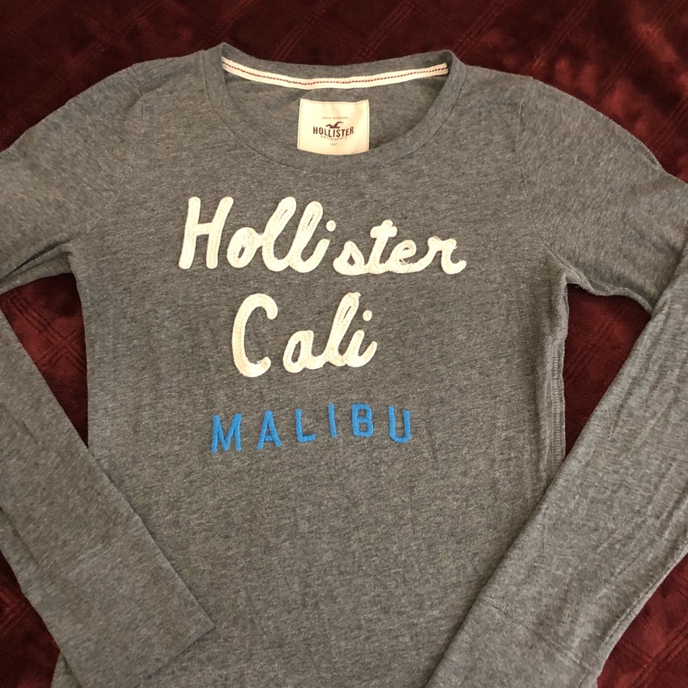 Hollister Gray Long Sleeve Tee